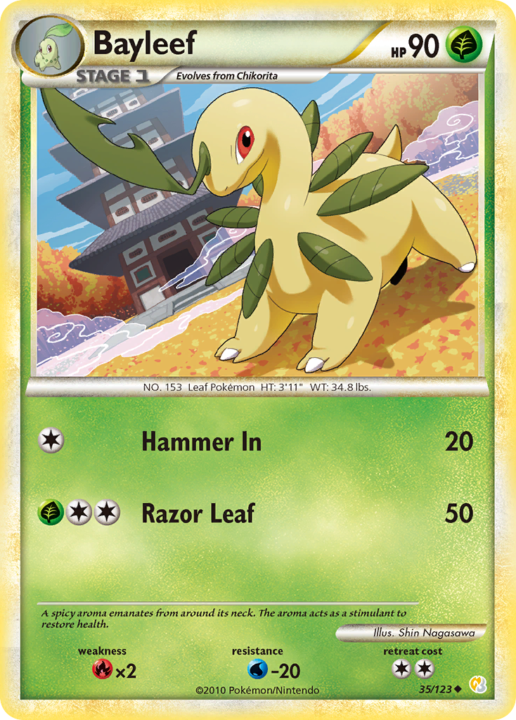 Bayleef (35) [HeartGold SoulSilver] Reverse Holofoil - Deck Out Gaming