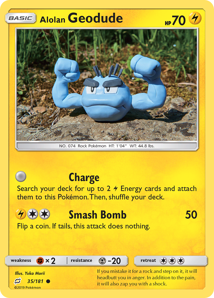 Alolan Geodude (35/181) [Sun & Moon: Team Up] Reverse Holofoil - Deck Out Gaming