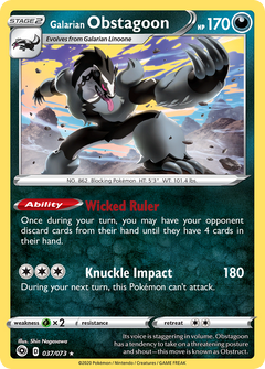 Galarian Obstagoon [Champion's Path] Reverse Holofoil - Deck Out Gaming