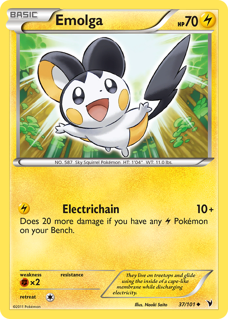 Emolga (37) [Noble Victories] Reverse Holofoil - Deck Out Gaming