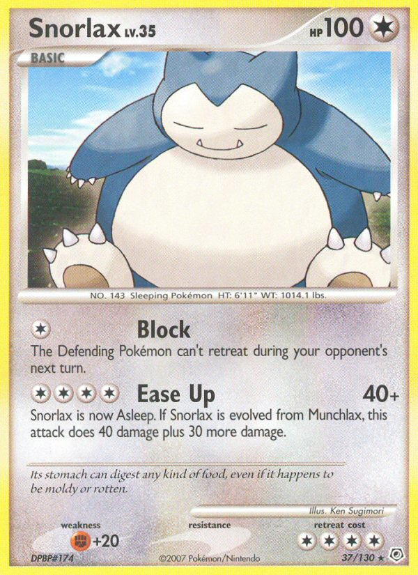 Snorlax (37) [Diamond and Pearl] Reverse Holofoil - Deck Out Gaming