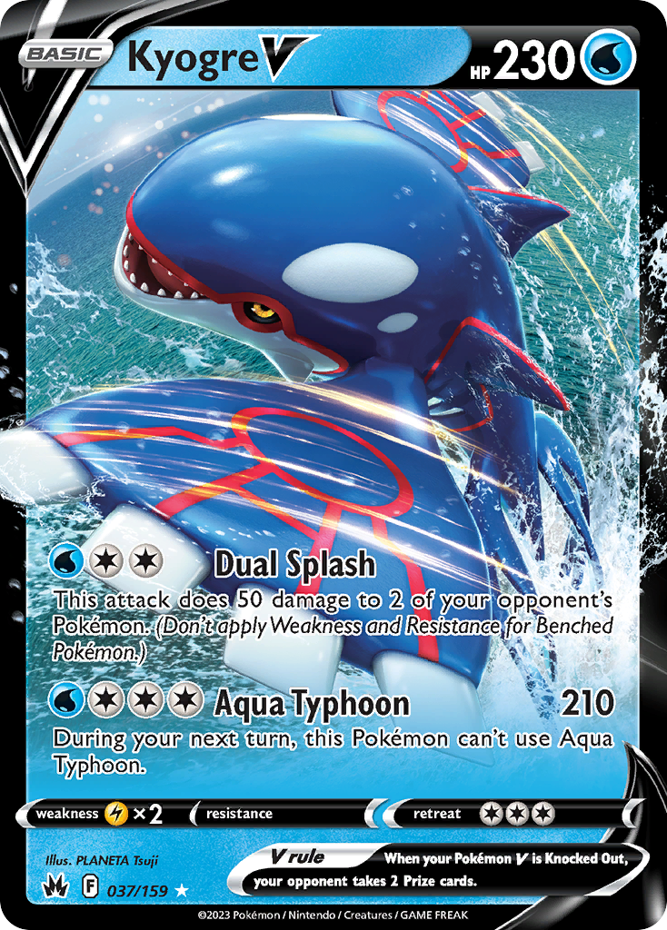 Kyogre V (037/159) [Sword & Shield: Crown Zenith] - Deck Out Gaming