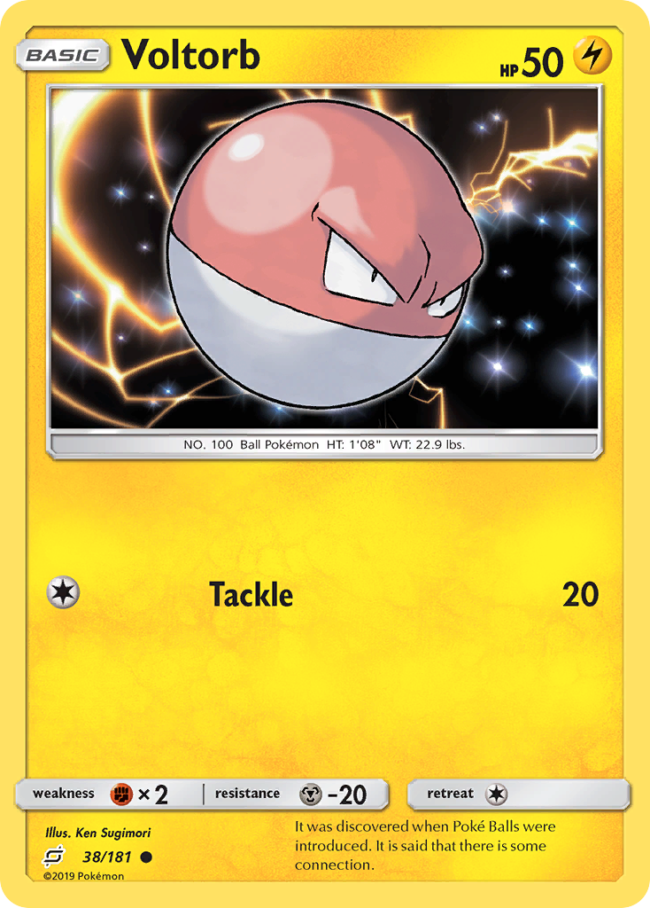 Voltorb (38/181) [Sun & Moon: Team Up] Reverse Holofoil - Deck Out Gaming