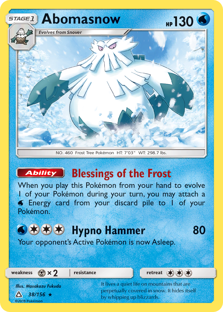 Abomasnow (38) [SM - Ultra Prism] Reverse Holofoil - Deck Out Gaming