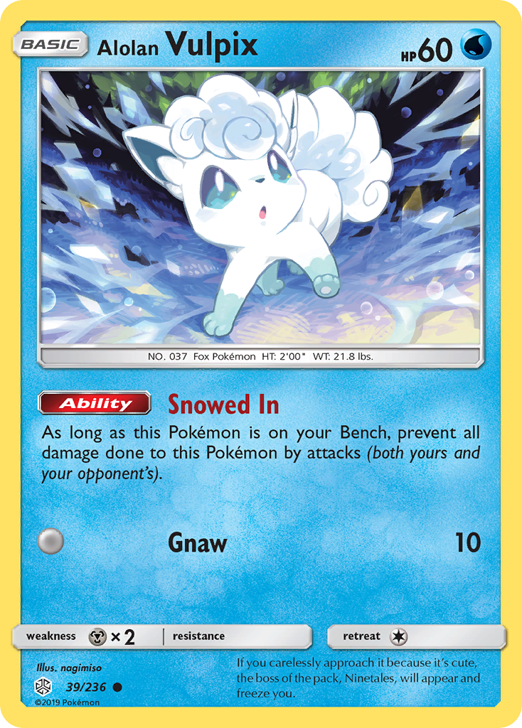 Alolan Vulpix (39/236) [SM - Cosmic Eclipse] Reverse Holofoil - Deck Out Gaming