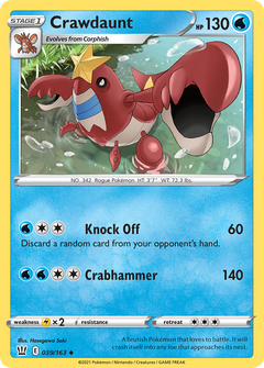 Crawdaunt [SWSH05: Battle Styles] Reverse Holofoil - Deck Out Gaming