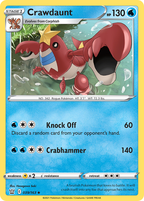 Crawdaunt [SWSH05: Battle Styles] Reverse Holofoil - Deck Out Gaming