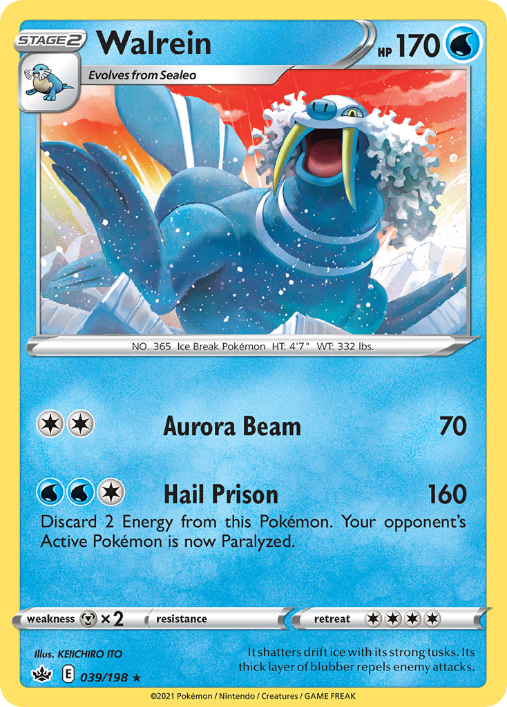 Walrein (039/198) [Sword & Shield: Chilling Reign] Reverse Holofoil - Deck Out Gaming