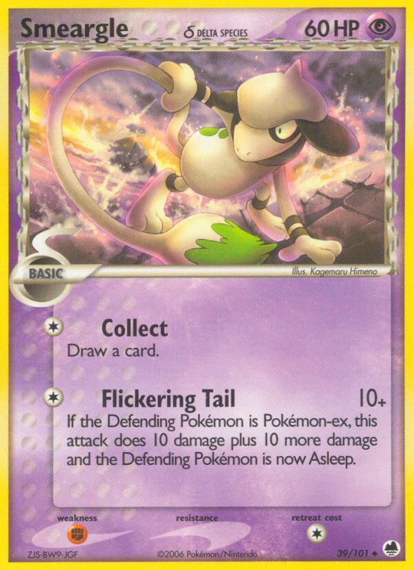 Smeargle (Delta Species) (39) [Dragon Frontiers] Reverse Holofoil - Deck Out Gaming