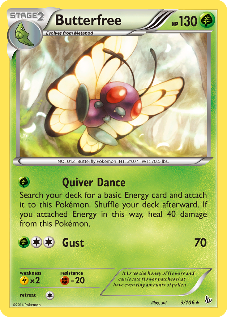 Butterfree (3) [XY - Flashfire] - Deck Out Gaming