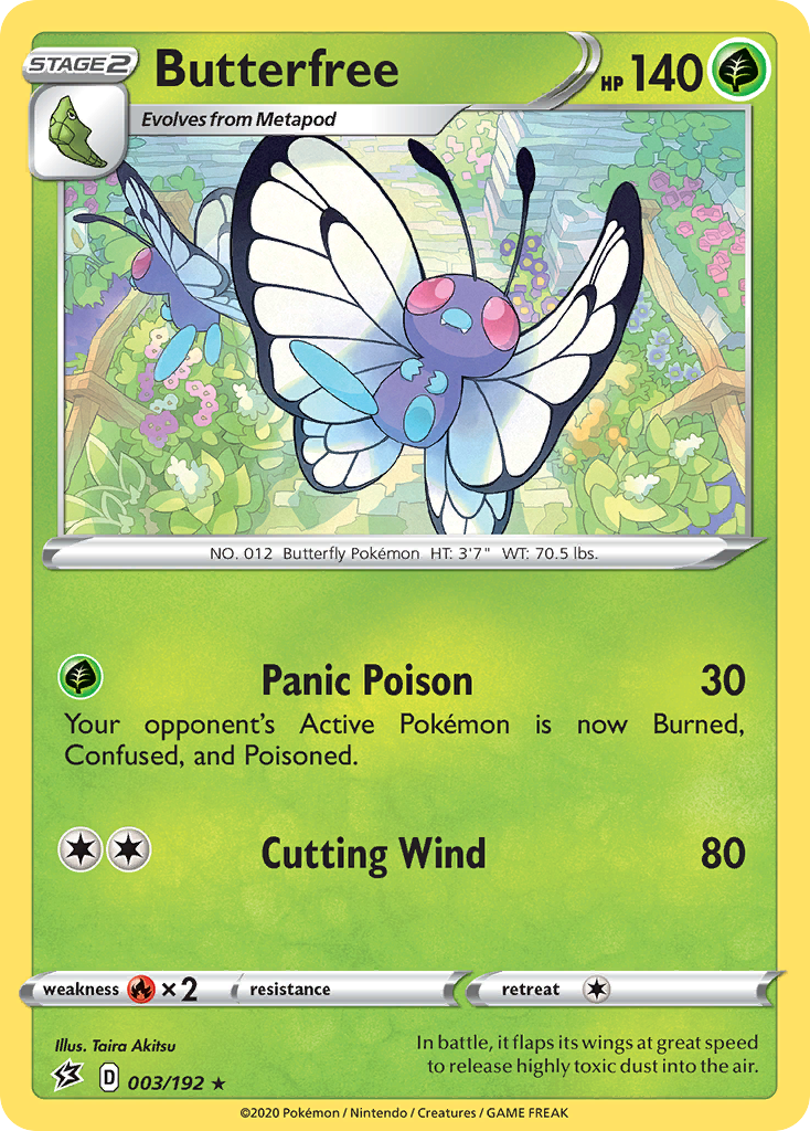 Butterfree (3/192) [SWSH02: Rebel Clash] Reverse Holofoil - Deck Out Gaming