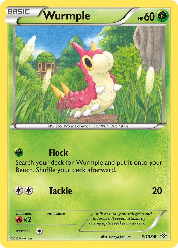 Wurmple (3) [XY - Roaring Skies] - Deck Out Gaming