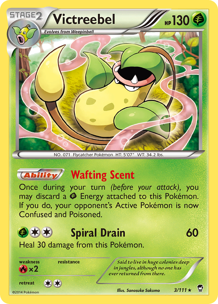 Victreebel (3) [XY - Furious Fists] Reverse Holofoil - Deck Out Gaming