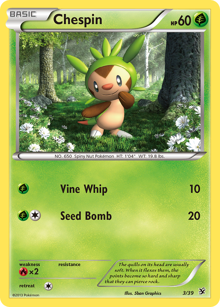 Chespin (3) [Kalos Starter Set] - Deck Out Gaming