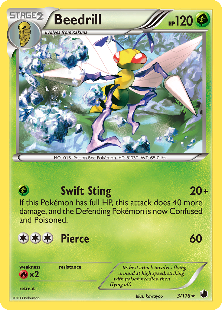 Beedrill (3) [Plasma Freeze] - Deck Out Gaming