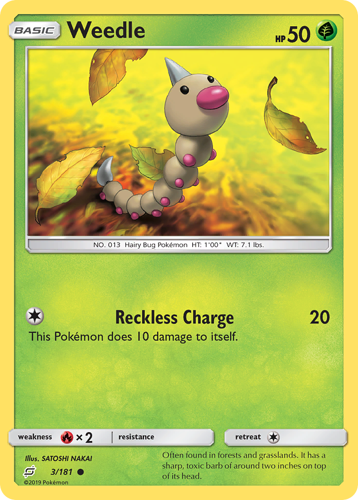 Weedle (3/181) [Sun & Moon: Team Up] Reverse Holofoil - Deck Out Gaming