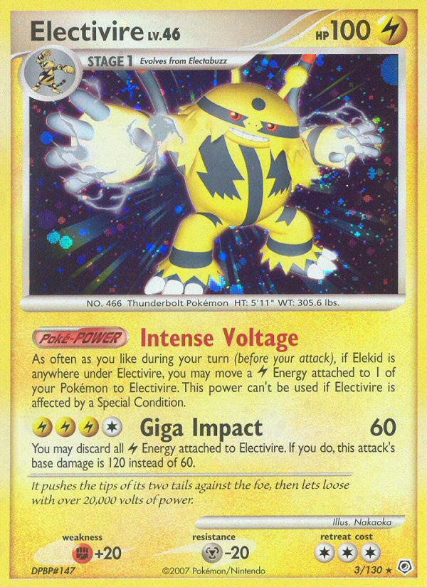 Electivire (3) [Diamond and Pearl] Reverse Holofoil - Deck Out Gaming