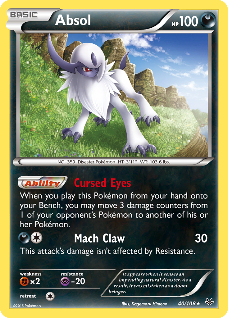 Absol (40) [XY - Roaring Skies] Reverse Holofoil - Deck Out Gaming