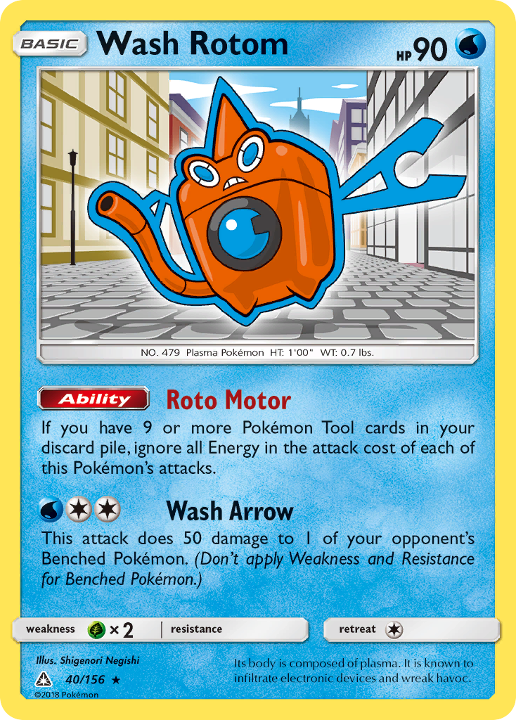 Wash Rotom (40) [SM - Ultra Prism] Reverse Holofoil - Deck Out Gaming