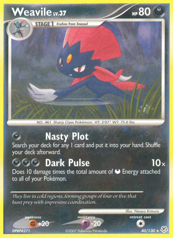 Weavile (40) [Diamond and Pearl] Reverse Holofoil - Deck Out Gaming