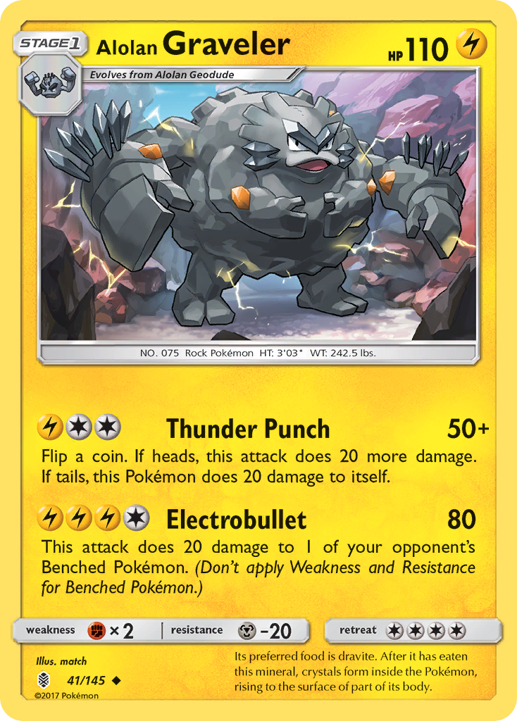 Alolan Graveler (41) [SM - Guardians Rising] Reverse Holofoil - Deck Out Gaming