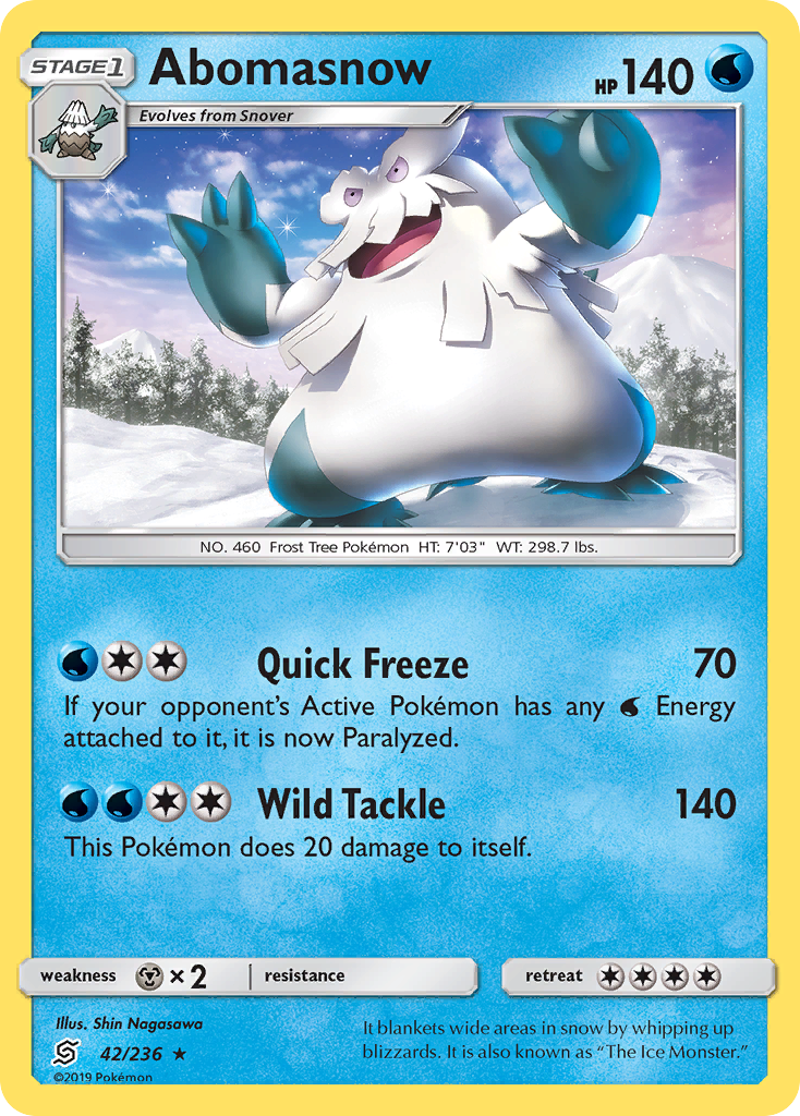 Abomasnow (42/236) [Sun & Moon: Unified Minds] - Deck Out Gaming