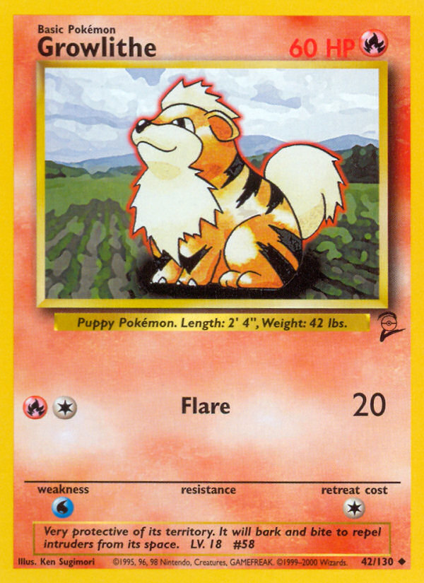 Growlithe (42) [Base Set 2] - Deck Out Gaming