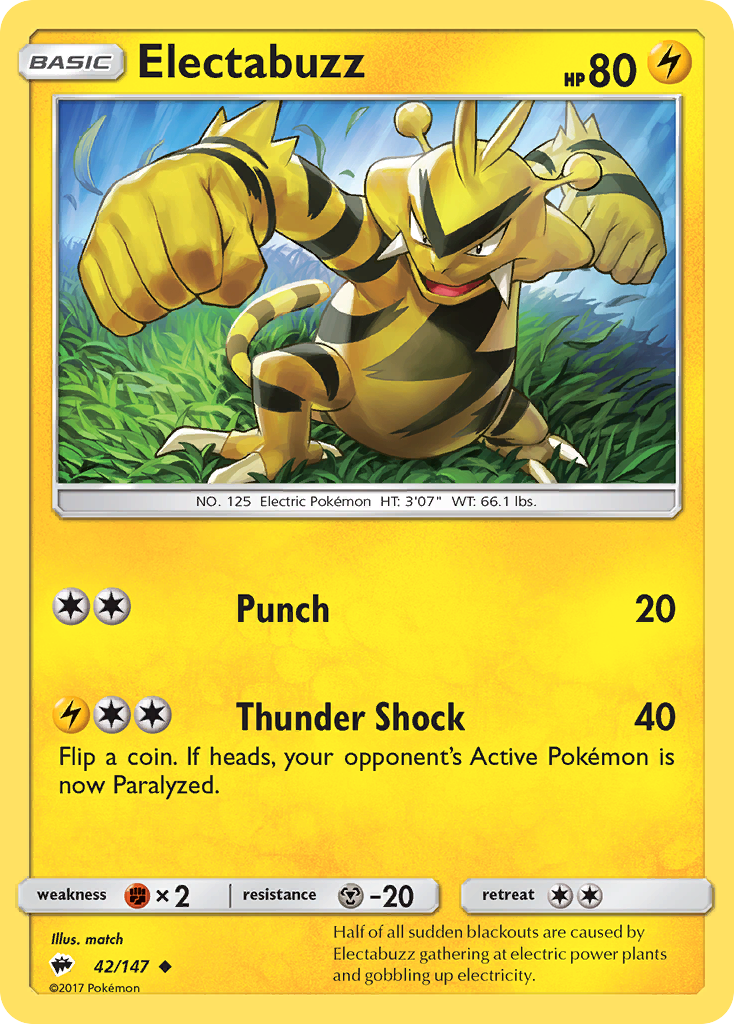 Electabuzz (42) [SM - Burning Shadows] Reverse Holofoil - Deck Out Gaming