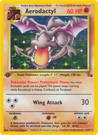 Aerodactyl (1) [Fossil] 1st Edition Holofoil - Deck Out Gaming