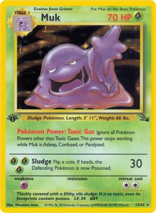 Muk (13) [Fossil] 1st Edition Holofoil - Deck Out Gaming