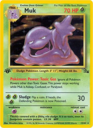 Muk (13) [Fossil] 1st Edition Holofoil