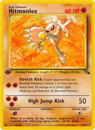 Hitmonlee (22) [Fossil] 1st Edition - Deck Out Gaming