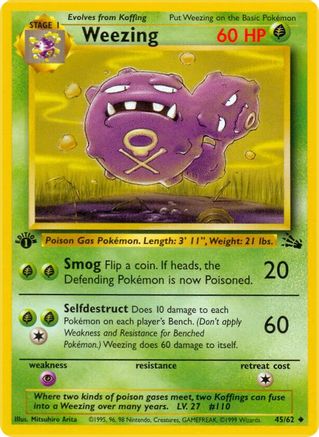 Weezing (45) [Fossil] 1st Edition