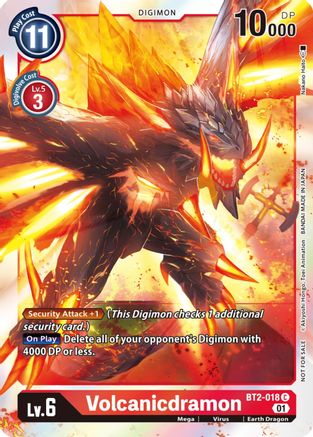 Volcanicdramon (ST-11 Special Entry Pack) (BT2-018) [Release Special Booster] Foil