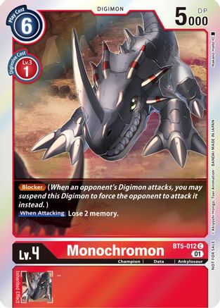 Monochromon (ST-11 Special Entry Pack) (BT5-012) [Battle of Omni] Foil
