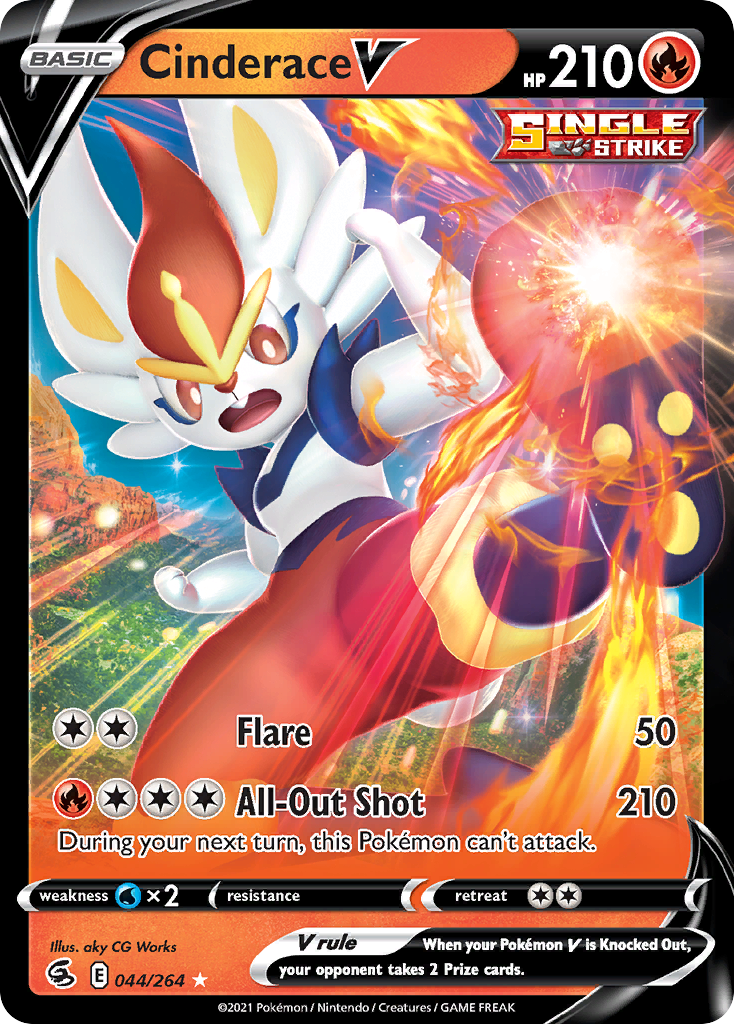 Cinderace V (044/264) [Sword & Shield: Fusion Strike] - Deck Out Gaming