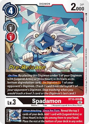 Spadamon (BT10-059) [Xros Encounter Pre-Release Cards]