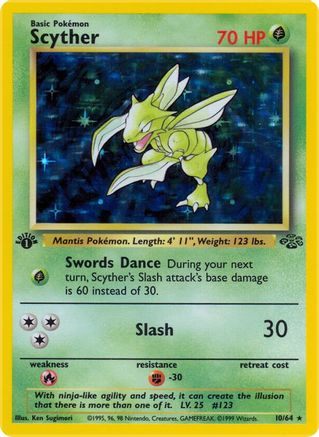 Scyther (10) [Jungle] Unlimited Holofoil