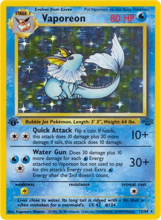 Vaporeon (12) [Jungle] Unlimited Holofoil - Deck Out Gaming