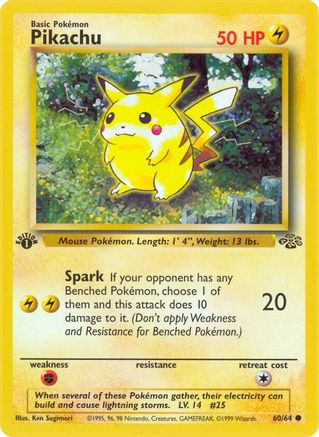 Pikachu (60) [Jungle] 1st Edition - Deck Out Gaming