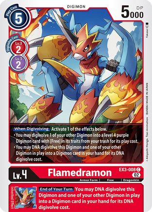 Flamedramon (EX3-008) [Draconic Roar]