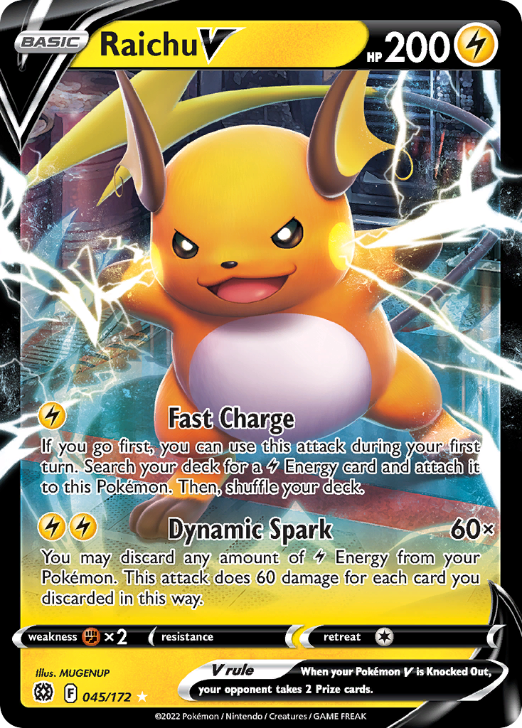 Raichu V (045/172) [Sword & Shield: Brilliant Stars] - Deck Out Gaming