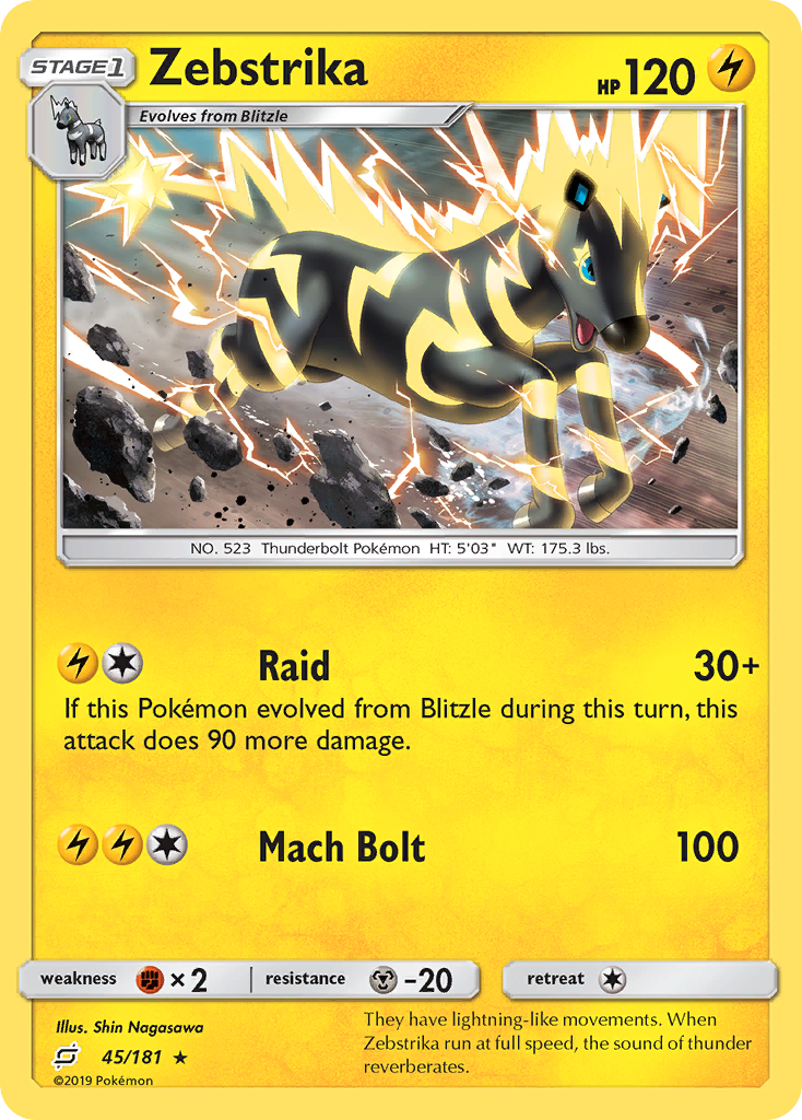 Zebstrika (45/181) [Sun & Moon: Team Up] Reverse Holofoil - Deck Out Gaming