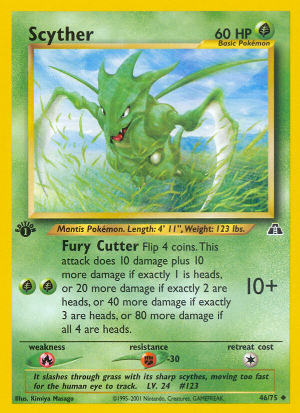 Scyther (46/75) [Neo Discovery 1st Edition] - Deck Out Gaming