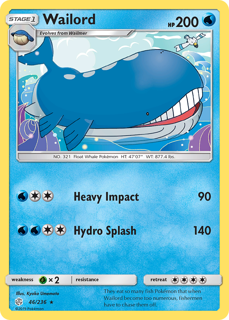 Wailord (46/236) [SM - Cosmic Eclipse] Reverse Holofoil - Deck Out Gaming