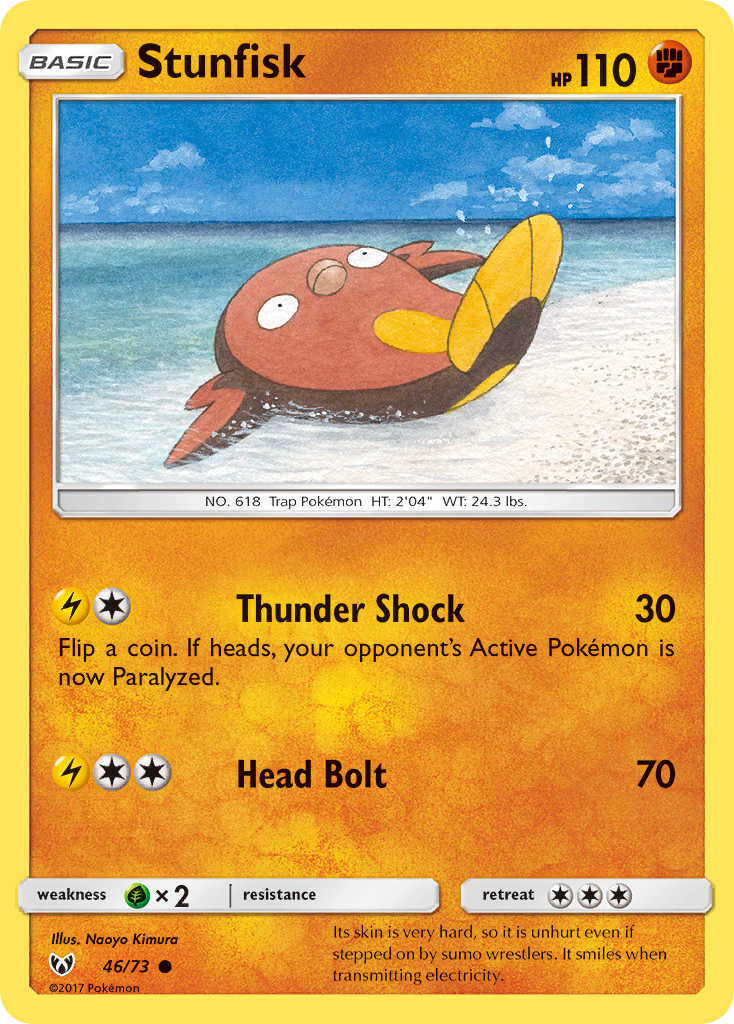 Stunfisk (46/73) [Sun & Moon: Shining Legends] Reverse Holofoil - Deck Out Gaming
