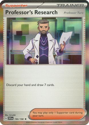 Professor's Research - 190/198 [SV01: Scarlet & Violet Base Set] Reverse Holofoil - Deck Out Gaming