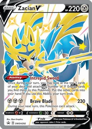 Zacian V (Shiny) - SWSH292 (SWSH292) [SWSH: Sword & Shield Promo Cards] Holofoil - Deck Out Gaming