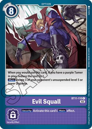 Evil Squall (BT11-110) [Dimensional Phase]