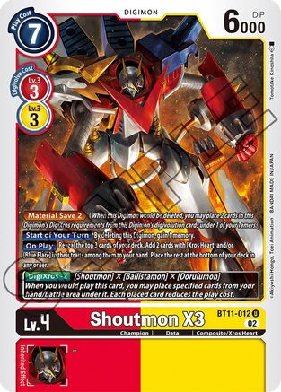 Shoutmon X3 (BT11-012) [Dimensional Phase]